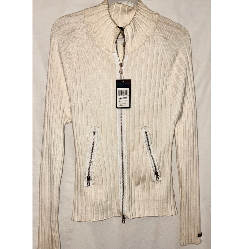 Parasuco Denim Cult Women’s Sweater Full Zip Long Sleeve Size Large NWT